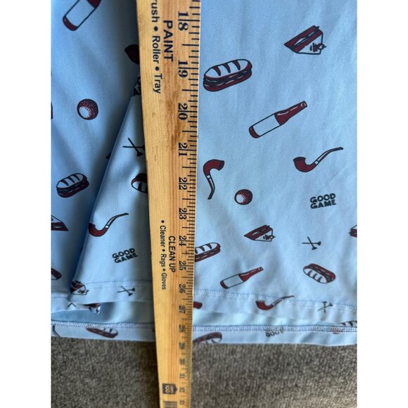 Walter Hagen 11 Majors Light Blue Golf Polo Shirt With Fun Graphic Print Made In - Picture 8 of 9